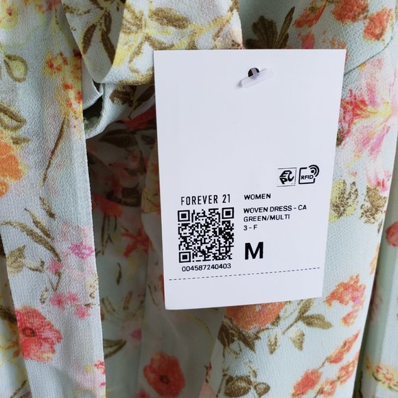 NWT Floral Print Crisscross Midi Dress Sz M - Picture 6 of 6